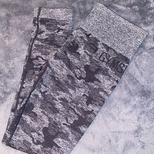 Gymshark black camo seamless legging size M